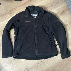 Vintage Y2K Columbia Titanium Black and Gold Fleece.‎ Interchange. Large. EUC!